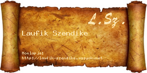Laufik Szendike névjegykártya